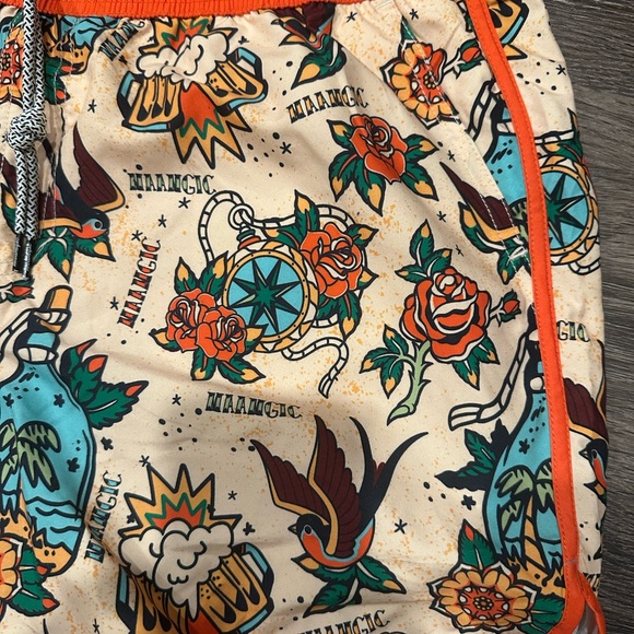 Colorful Tattoo Graphic Swim Shorts - Picture 2 of 3